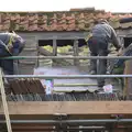 Meanwhile, the old roof is partly re-done, Building Progress: Electrical Second Fixing, Brome, Suffolk - 4th March 2014