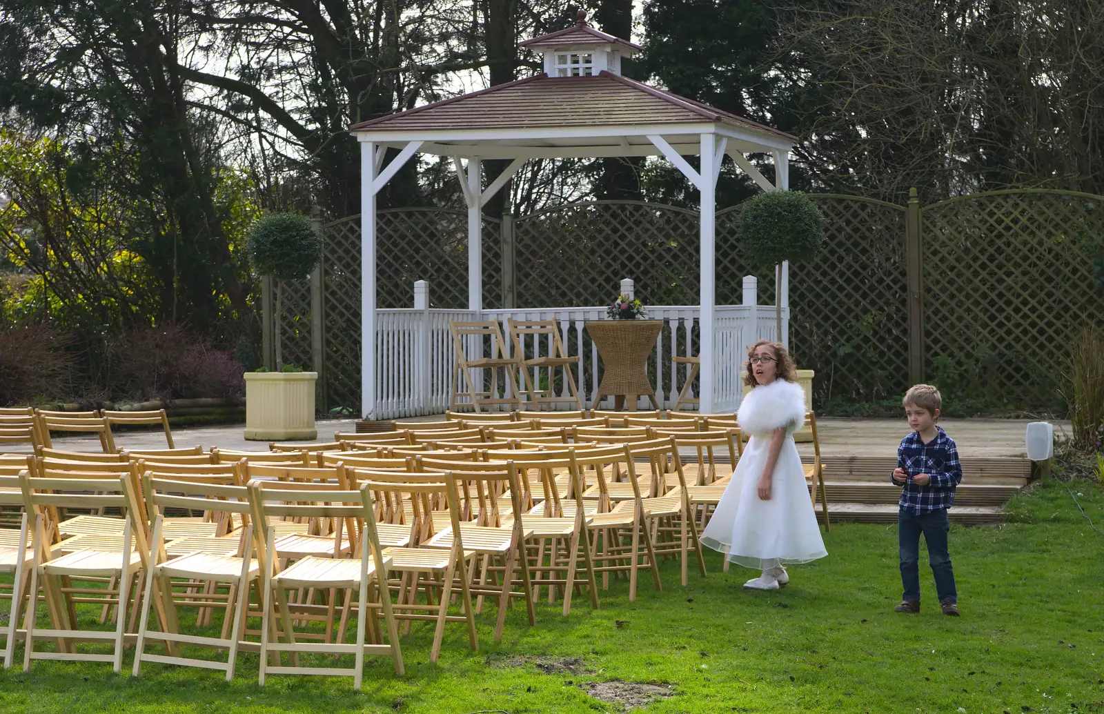 Fred at the wedding venue, from John and Caroline's Wedding, Sheene Mill, Melbourne, Cambridgeshire - 8th March 2014