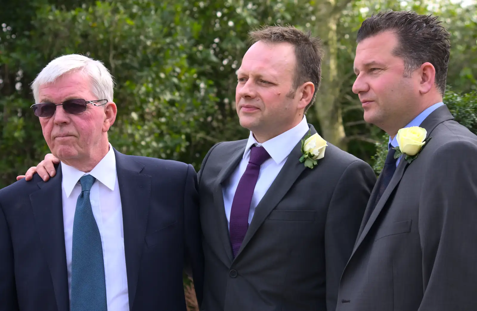 John and his family, from John and Caroline's Wedding, Sheene Mill, Melbourne, Cambridgeshire - 8th March 2014