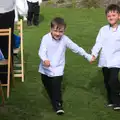 Zach and Lucas run around, John and Caroline's Wedding, Sheene Mill, Melbourne, Cambridgeshire - 8th March 2014