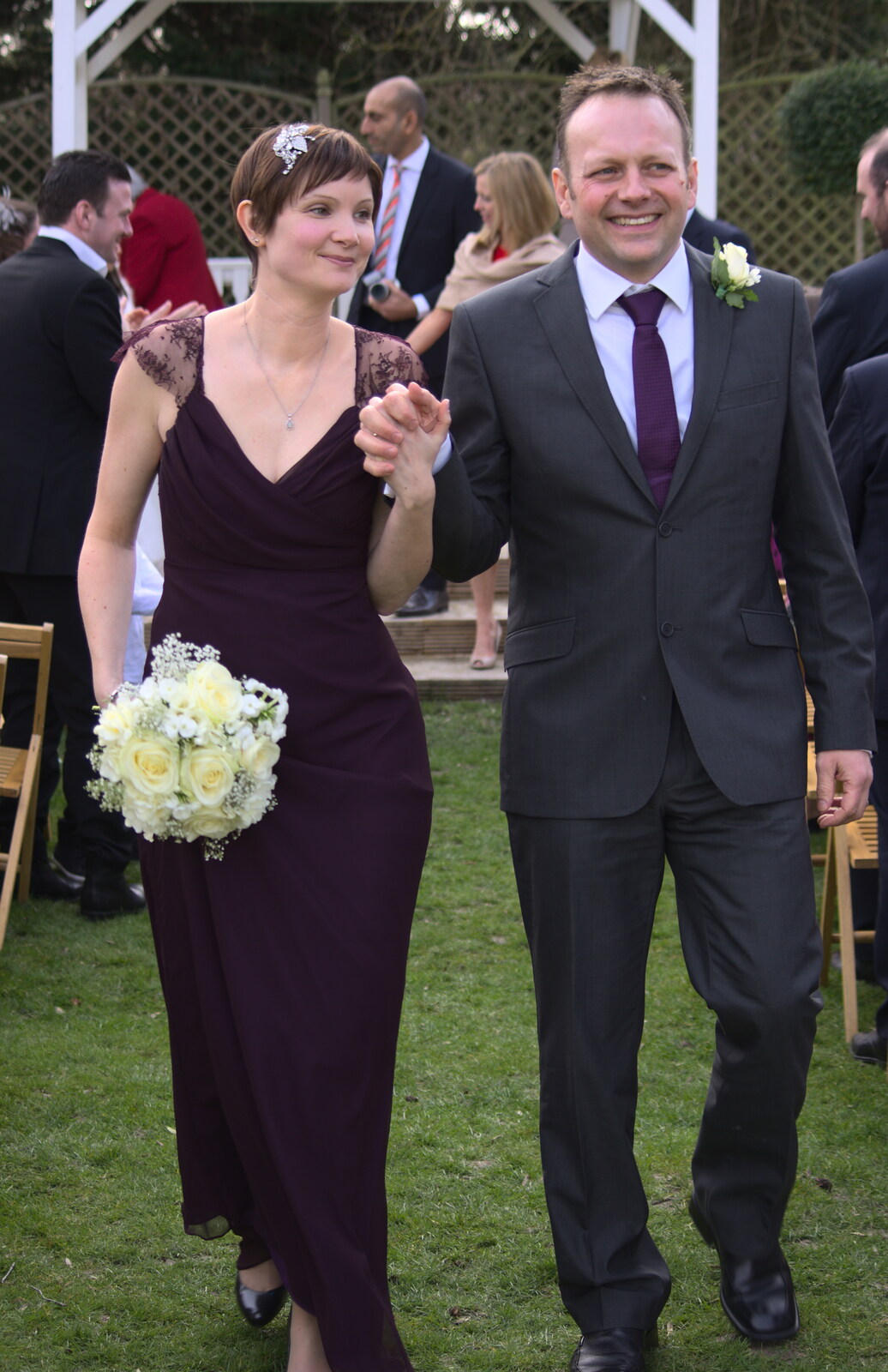 Caroline and John from John and Caroline's Wedding, Sheene Mill, Melbourne, Cambridgeshire - 8th March 2014