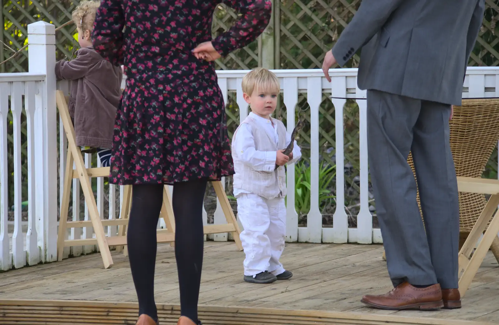 Harry roams around, from John and Caroline's Wedding, Sheene Mill, Melbourne, Cambridgeshire - 8th March 2014