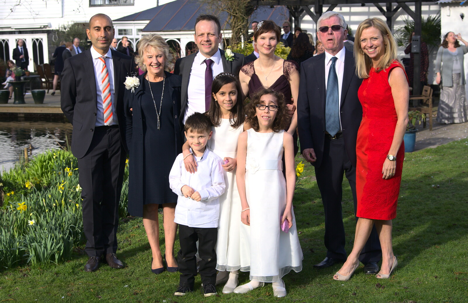 More friends and family from John and Caroline's Wedding, Sheene Mill, Melbourne, Cambridgeshire - 8th March 2014