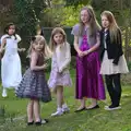 A group of girls by the pond, John and Caroline's Wedding, Sheene Mill, Melbourne, Cambridgeshire - 8th March 2014