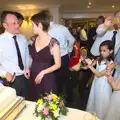 The cutting of the cake, John and Caroline's Wedding, Sheene Mill, Melbourne, Cambridgeshire - 8th March 2014