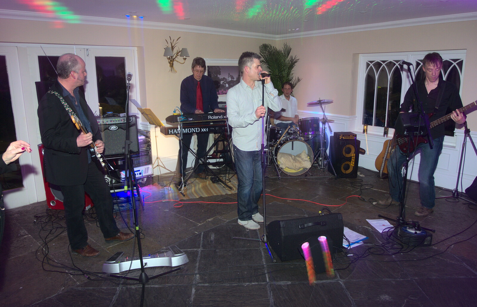 The band do their thing from John and Caroline's Wedding, Sheene Mill, Melbourne, Cambridgeshire - 8th March 2014