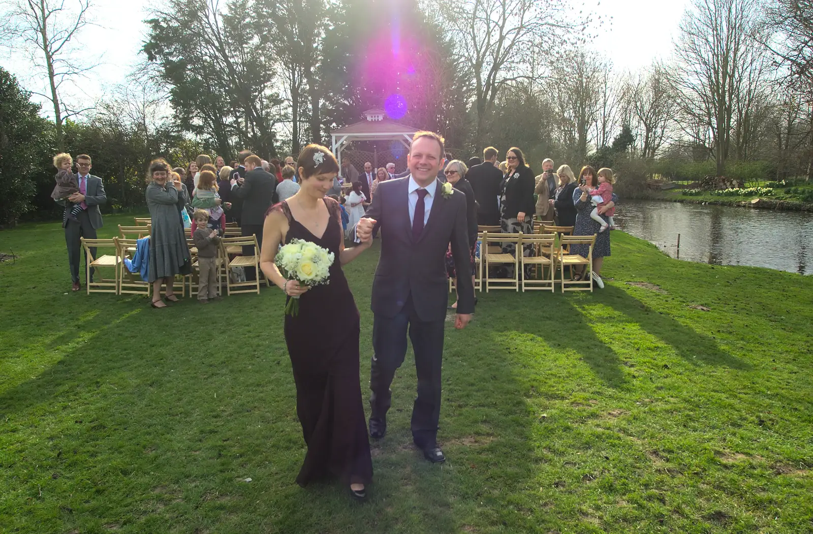 The married couple, from John and Caroline's Wedding, Sheene Mill, Melbourne, Cambridgeshire - 8th March 2014