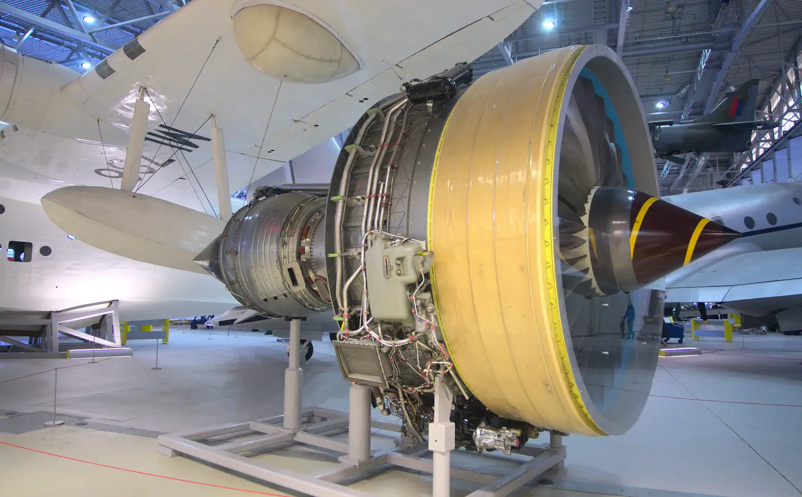 A Rolls-Royce Trent engine, from A Day Out at Duxford, Cambridgeshire - 9th March 2014