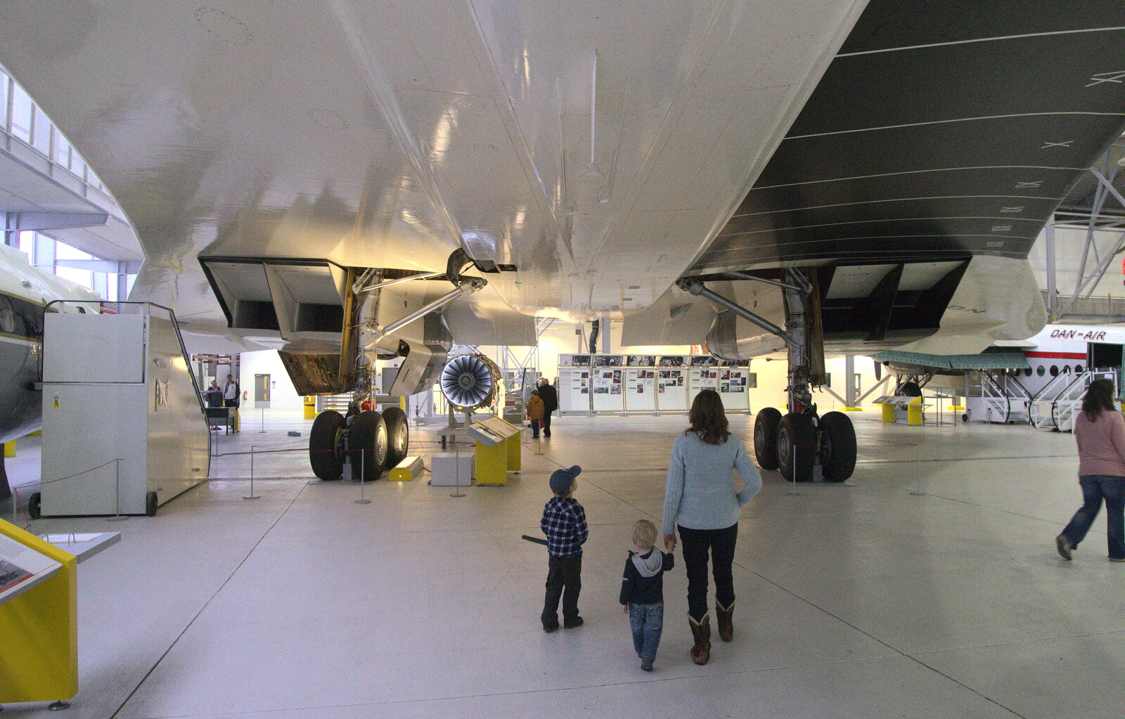 Under the belly of Concorde from A Day Out at Duxford, Cambridgeshire - 9th March 2014