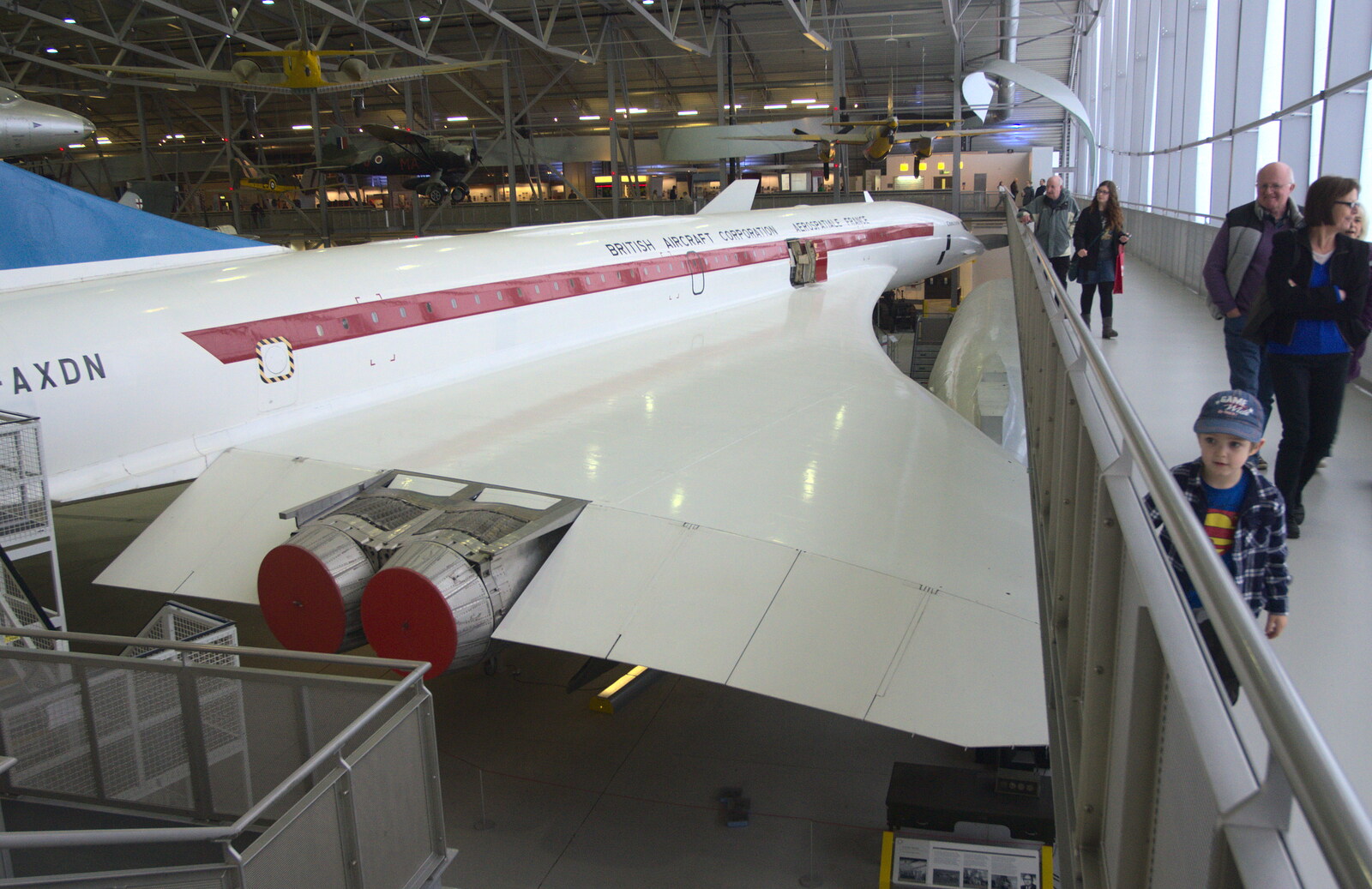A top view of Concorde from A Day Out at Duxford, Cambridgeshire - 9th March 2014