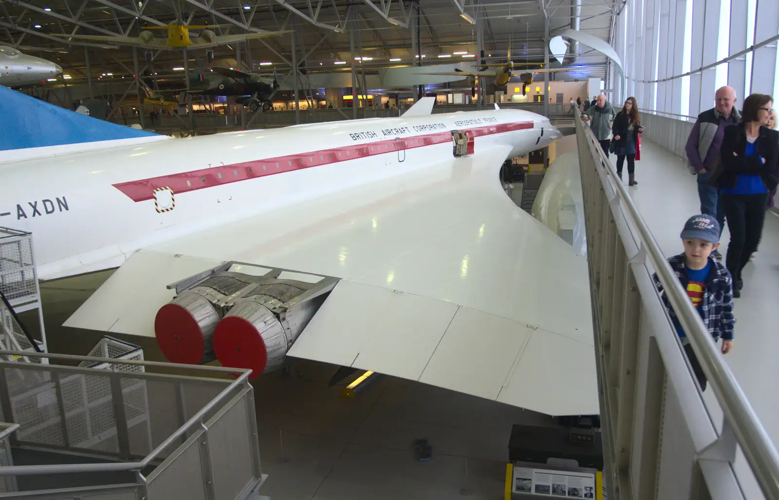 A top view of Concorde, from A Day Out at Duxford, Cambridgeshire - 9th March 2014