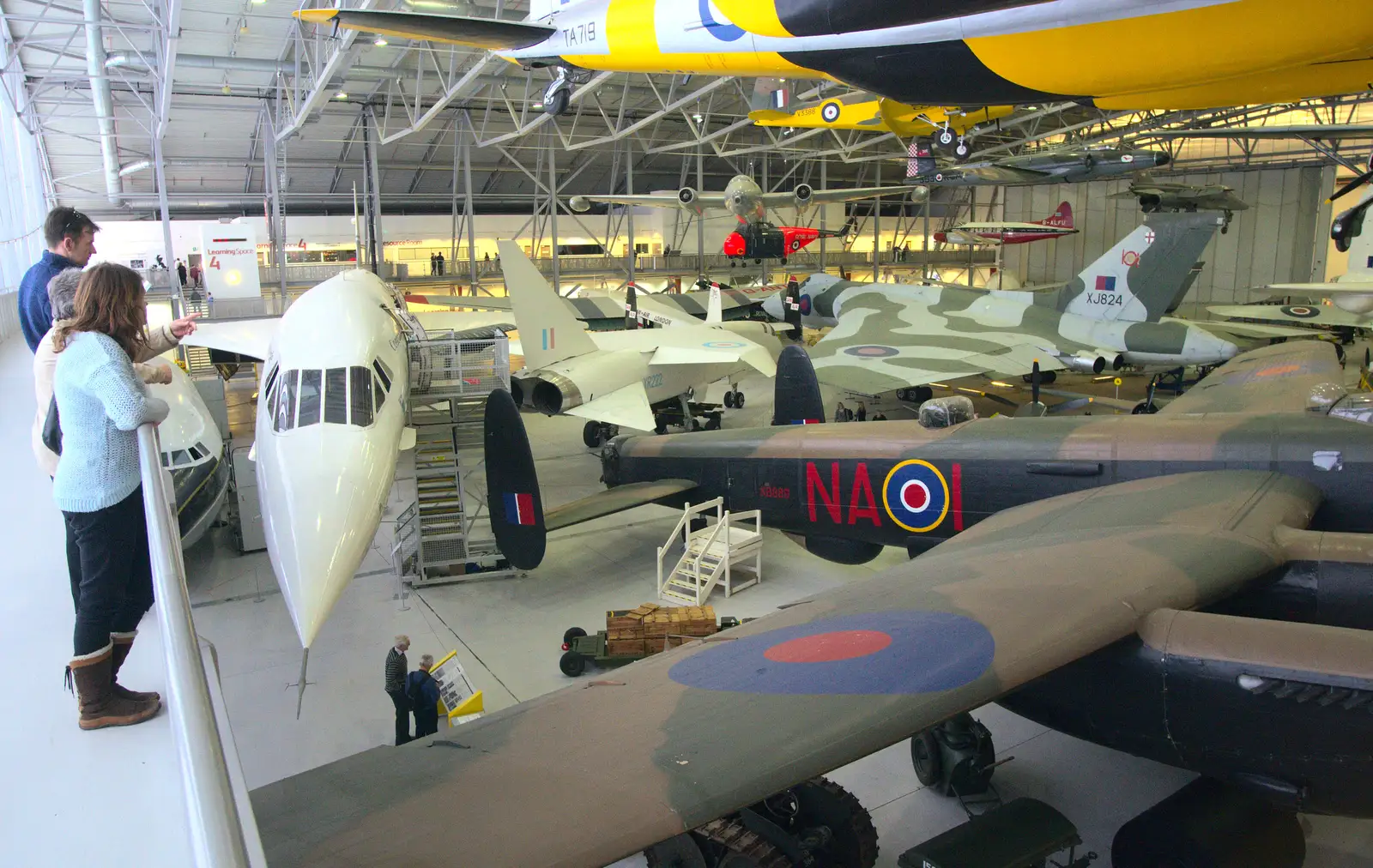 Concorde and the Lancaster, from A Day Out at Duxford, Cambridgeshire - 9th March 2014