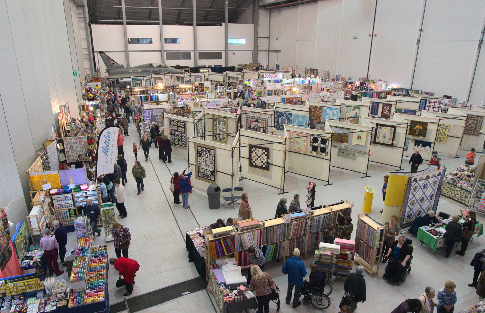 In an adjacent hall, 'Quilt World' takes place from A Day Out at Duxford, Cambridgeshire - 9th March 2014