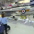 Isobel inspects an English Electric Lightning, A Day Out at Duxford, Cambridgeshire - 9th March 2014