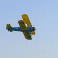 Stearman in flight, A Day Out at Duxford, Cambridgeshire - 9th March 2014