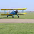 The Stearman taxis in, A Day Out at Duxford, Cambridgeshire - 9th March 2014