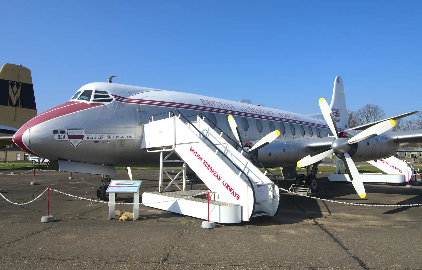 Vickers Viscount 701 RMA Sir John Franklin, from A Day Out at Duxford, Cambridgeshire - 9th March 2014