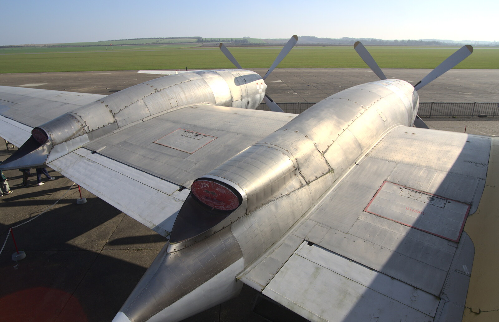 A Bristol Britannia's wings from A Day Out at Duxford, Cambridgeshire - 9th March 2014