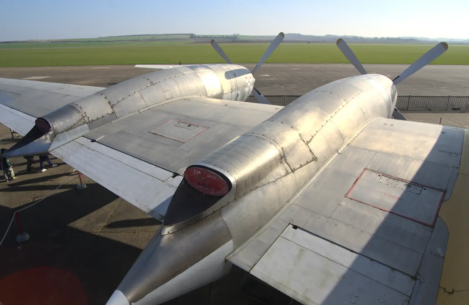 A Bristol Britannia's wings, from A Day Out at Duxford, Cambridgeshire - 9th March 2014