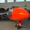 A very orange-nosed De Havilland Vampire Trainer, A Day Out at Duxford, Cambridgeshire - 9th March 2014