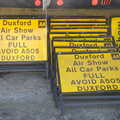 A big stack of 'car park full' signs, A Day Out at Duxford, Cambridgeshire - 9th March 2014