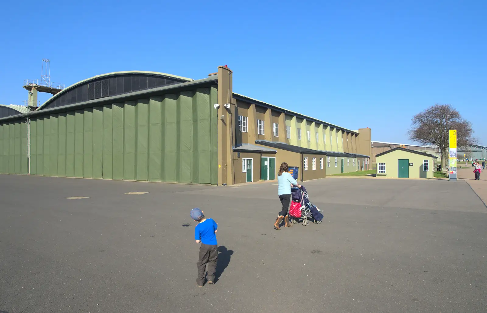 One of the original WW2 hangars, from A Day Out at Duxford, Cambridgeshire - 9th March 2014