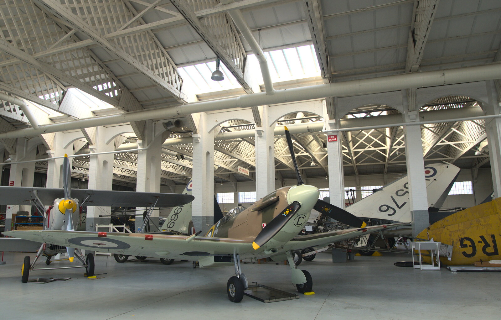 Another Spitfire, in its original home from A Day Out at Duxford, Cambridgeshire - 9th March 2014