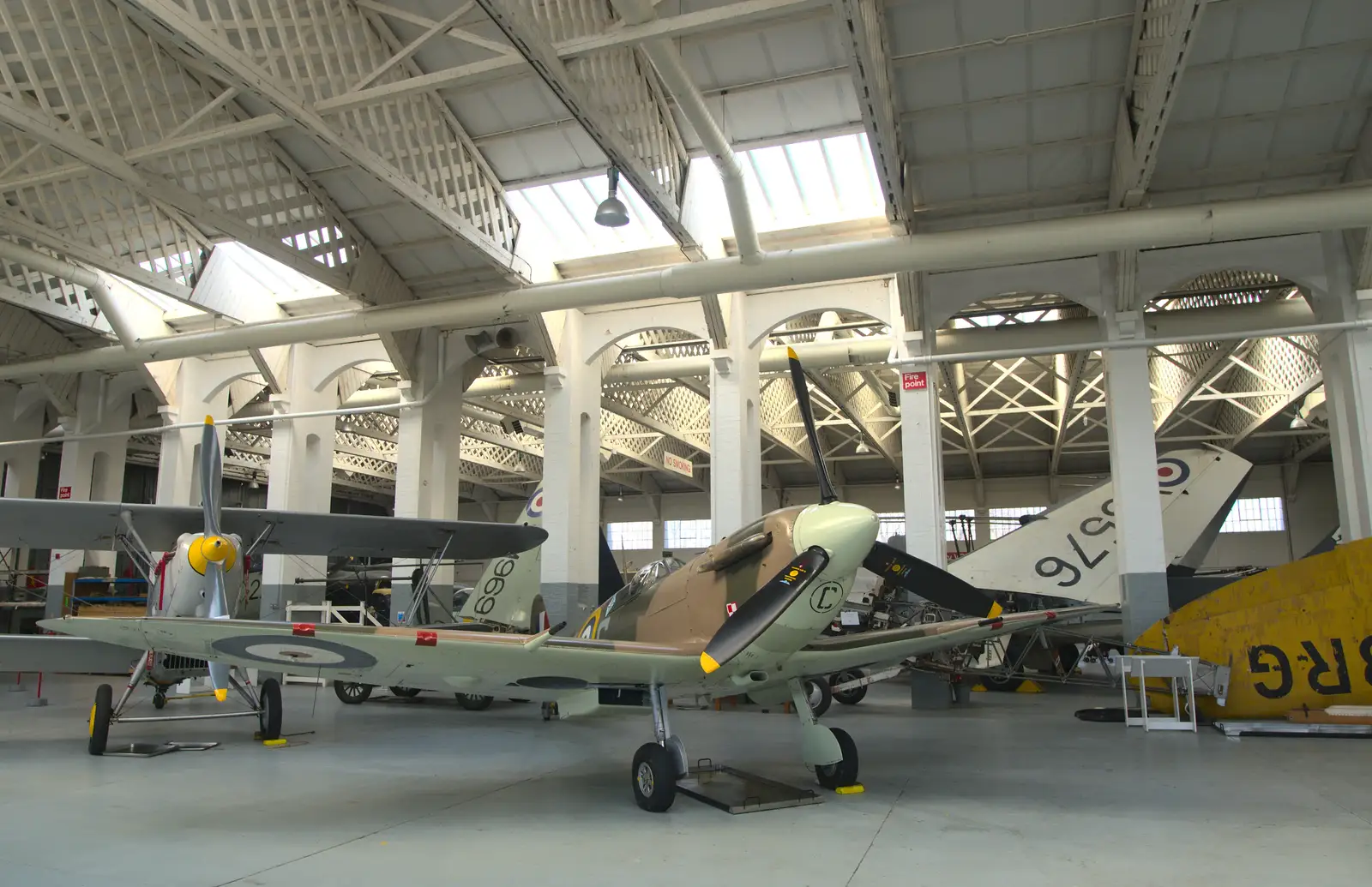 Another Spitfire, in its original home, from A Day Out at Duxford, Cambridgeshire - 9th March 2014