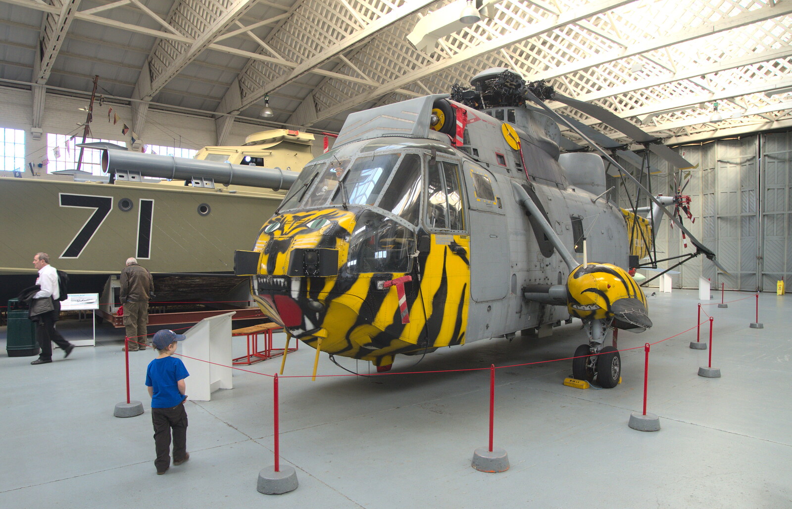 FRed looks at a Sea King helicopter from A Day Out at Duxford, Cambridgeshire - 9th March 2014