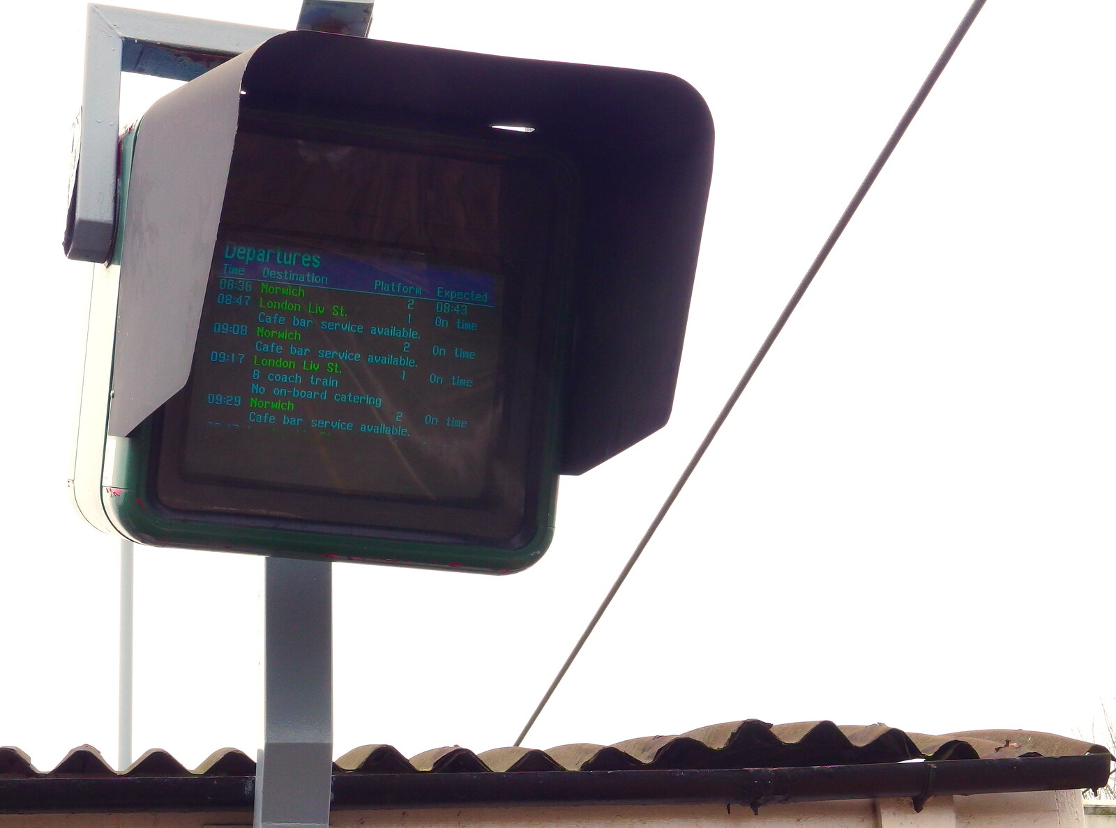 One of the last CRT monitors at Diss Station from Emily Comes to Visit, Brome, Suffolk - 15th March 2014
