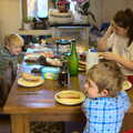 Breakfast with the boys, Emily Comes to Visit, Brome, Suffolk - 15th March 2014
