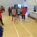 The runners leave for the start of the race, Isobel's Fun Run, Hartismere High, Eye, Suffolk - 23rd March 2014