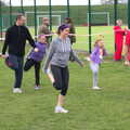 More leg stretches, Isobel's Fun Run, Hartismere High, Eye, Suffolk - 23rd March 2014