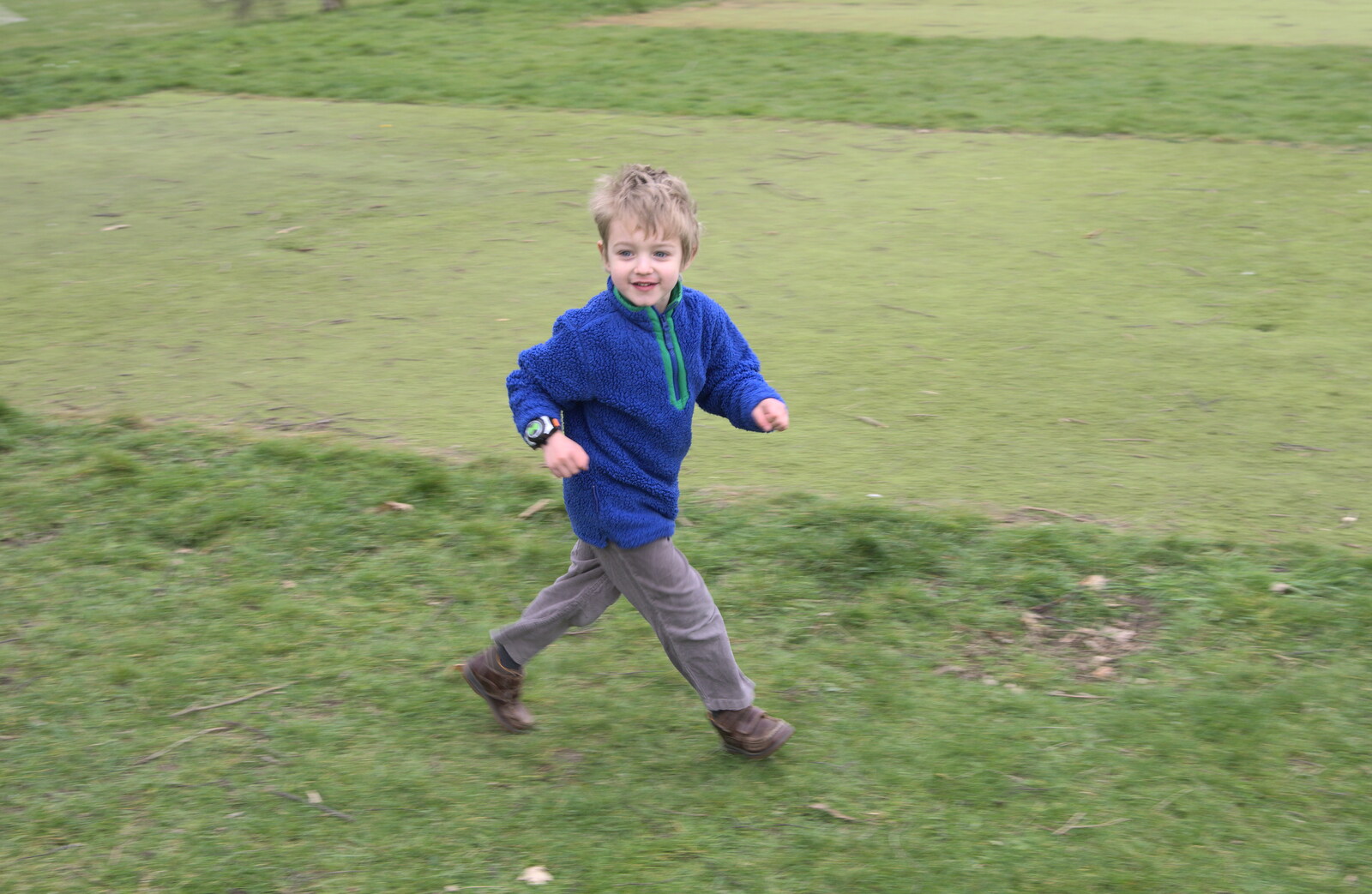 Fred does some running around too from Isobel's Fun Run, Hartismere High, Eye, Suffolk - 23rd March 2014