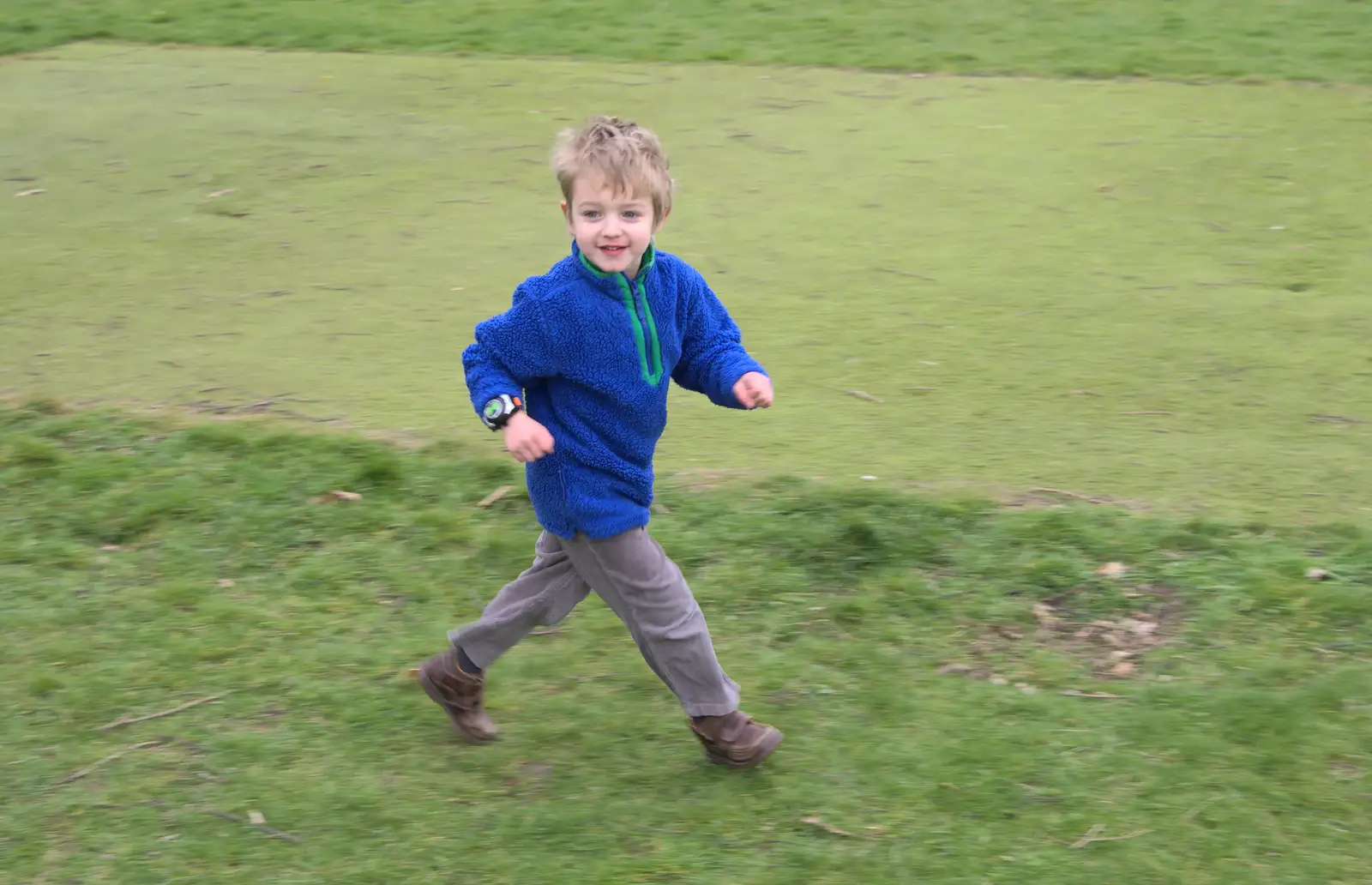 Fred does some running around too, from Isobel's Fun Run, Hartismere High, Eye, Suffolk - 23rd March 2014