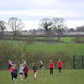 The runners trundle off towards Eye, Isobel's Fun Run, Hartismere High, Eye, Suffolk - 23rd March 2014