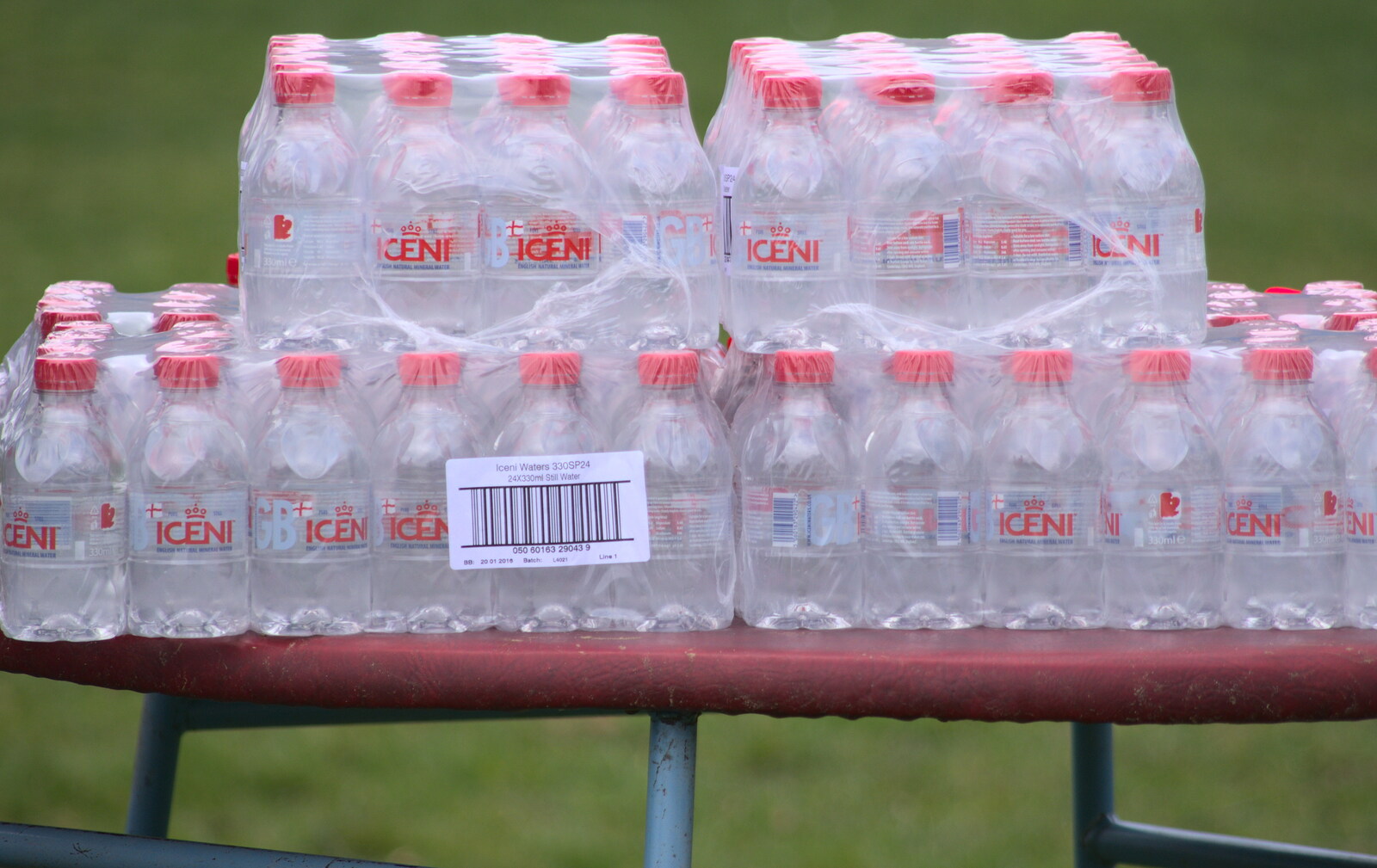 Bottles of water for the finishers from Isobel's Fun Run, Hartismere High, Eye, Suffolk - 23rd March 2014