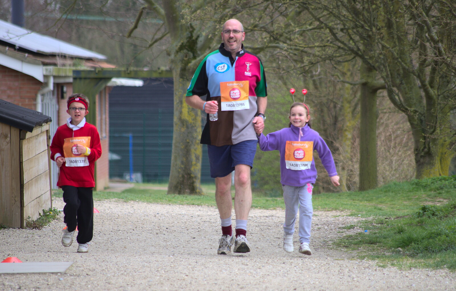 A family run from Isobel's Fun Run, Hartismere High, Eye, Suffolk - 23rd March 2014