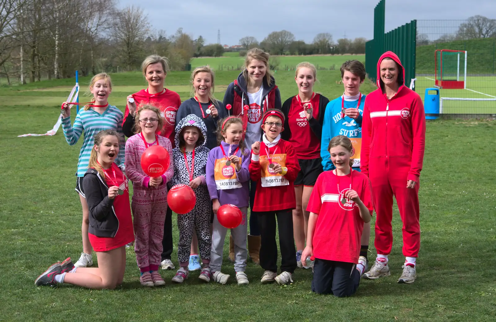 Nosher ligs one of the Diss Express's shots, from Isobel's Fun Run, Hartismere High, Eye, Suffolk - 23rd March 2014