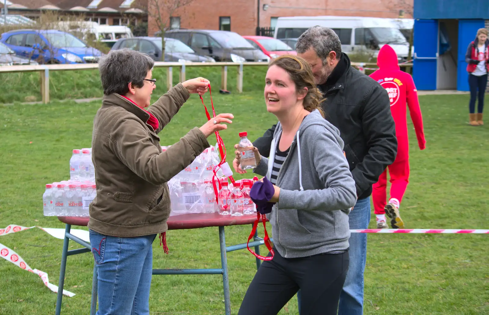 A medal and a bottle of water, from Isobel's Fun Run, Hartismere High, Eye, Suffolk - 23rd March 2014