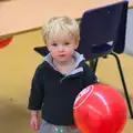 Back in the sports hall, Gabes has a balloon, Isobel's Fun Run, Hartismere High, Eye, Suffolk - 23rd March 2014