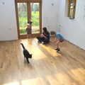 Millie the Mooch inspects the new floor, On Being Two: Harry's Birthday, Brome, Suffolk - 28th March 2014