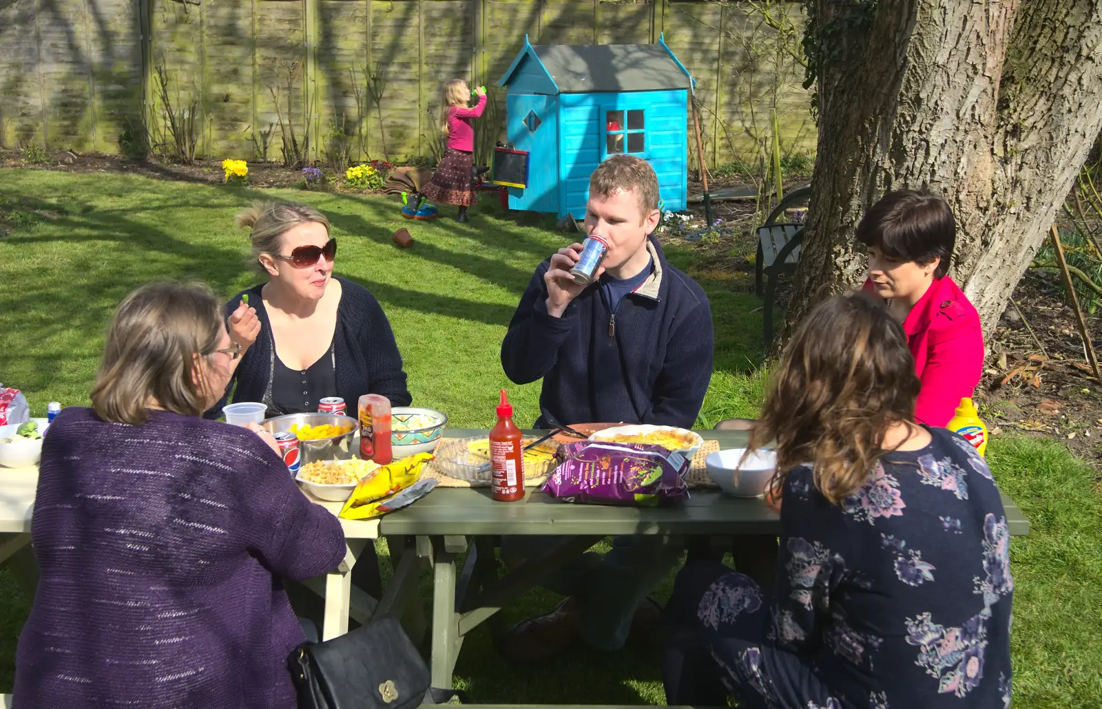 Mikey P slugs some Coke, from On Being Two: Harry's Birthday, Brome, Suffolk - 28th March 2014