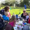 A crowd round the tables, On Being Two: Harry's Birthday, Brome, Suffolk - 28th March 2014