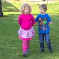 Rosie and Fred take a turn around the garden, On Being Two: Harry's Birthday, Brome, Suffolk - 28th March 2014