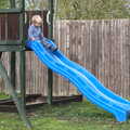 Harry has a slide, On Being Two: Harry's Birthday, Brome, Suffolk - 28th March 2014