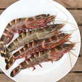 Isobel scored some huge prawns, On Being Two: Harry's Birthday, Brome, Suffolk - 28th March 2014