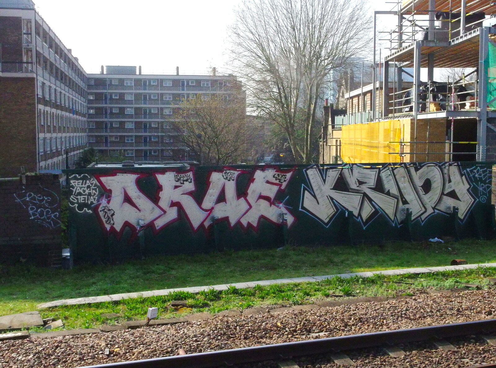 Graffiti on a railway bridge from A Trainey Sort of Week, Liverpool Street, City of London - 3rd April 2014