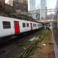 Nosher's train passes a Class 315 tin can, A Trainey Sort of Week, Liverpool Street, City of London - 3rd April 2014