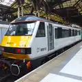 Class 90 90013 'The Evening Star' gets a make-over, A Trainey Sort of Week, Liverpool Street, City of London - 3rd April 2014